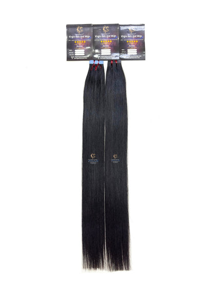 Zenkia 24''-26” 100% Virgen Remy Coreano Calidad Premium Extensiones de Cabello Humano con Cinta de Poliuretano 20 Piezas X 4cm de Ancho 50g