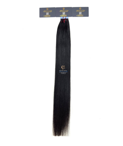 Zenkia 24''-26” 100% Virgen Remy Coreano Calidad Premium Extensiones de Cabello Humano con Cinta de Poliuretano 20 Piezas X 4cm de Ancho 50g