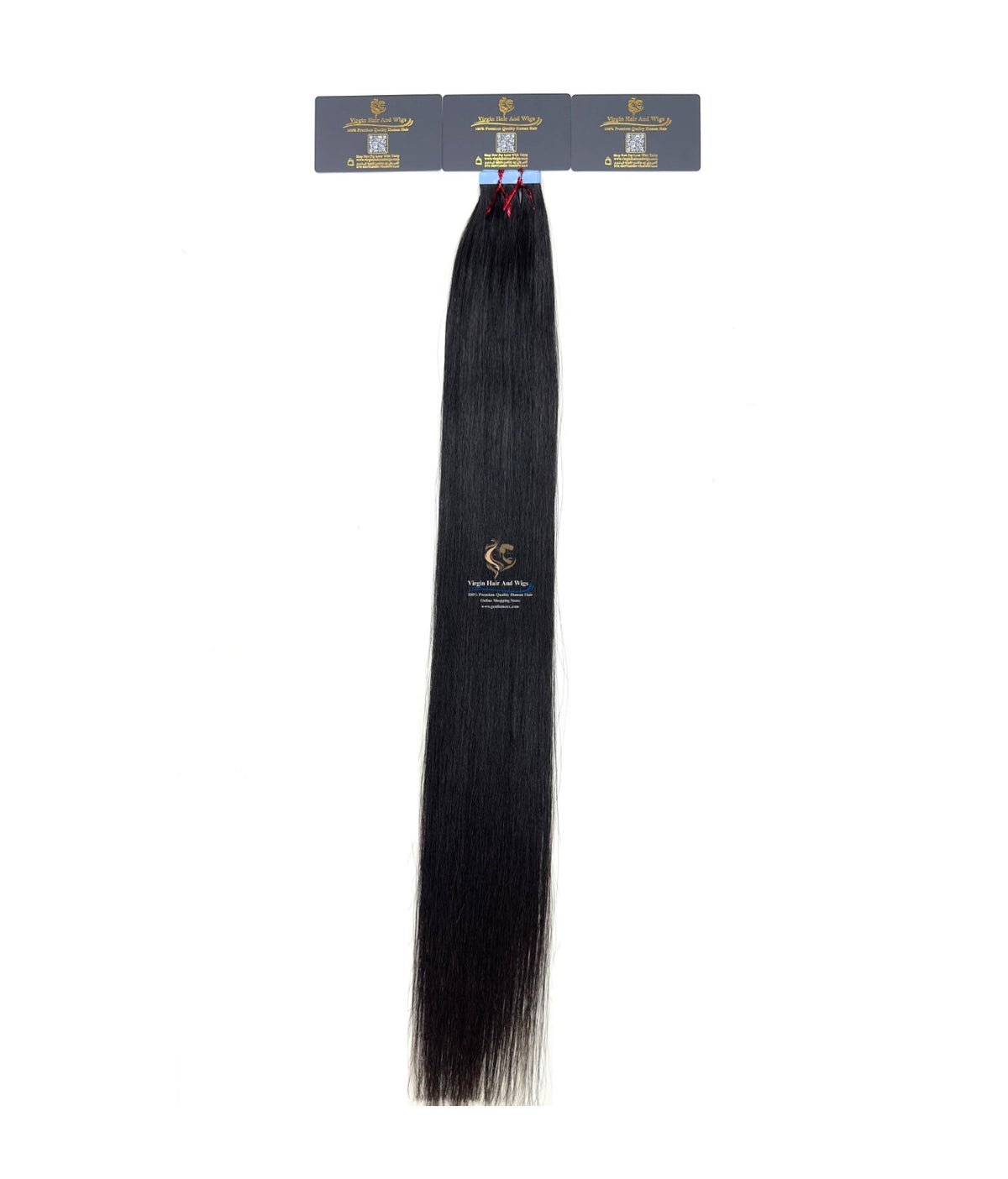 Zenkia 24''-26” 100% Virgen Remy Coreano Calidad Premium Extensiones de Cabello Humano con Cinta de Poliuretano 20 Piezas X 4cm de Ancho 50g