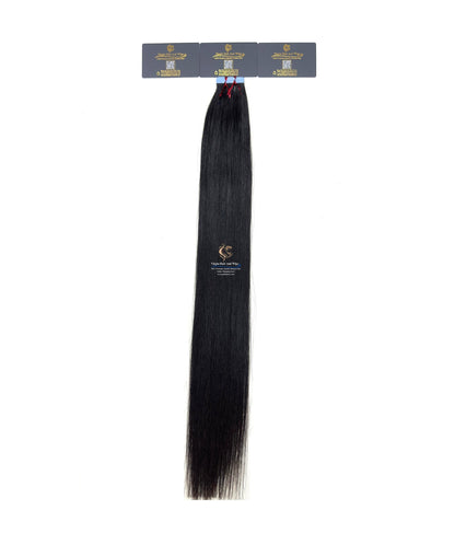 Zenkia 24''-26” 100% Virgen Remy Coreano Calidad Premium Extensiones de Cabello Humano con Cinta de Poliuretano 20 Piezas X 4cm de Ancho 50g