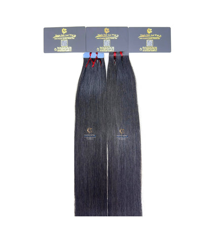 Zenkia 24''-26” 100% Virgen Remy Coreano Calidad Premium Extensiones de Cabello Humano con Cinta de Poliuretano 20 Piezas X 4cm de Ancho 50g