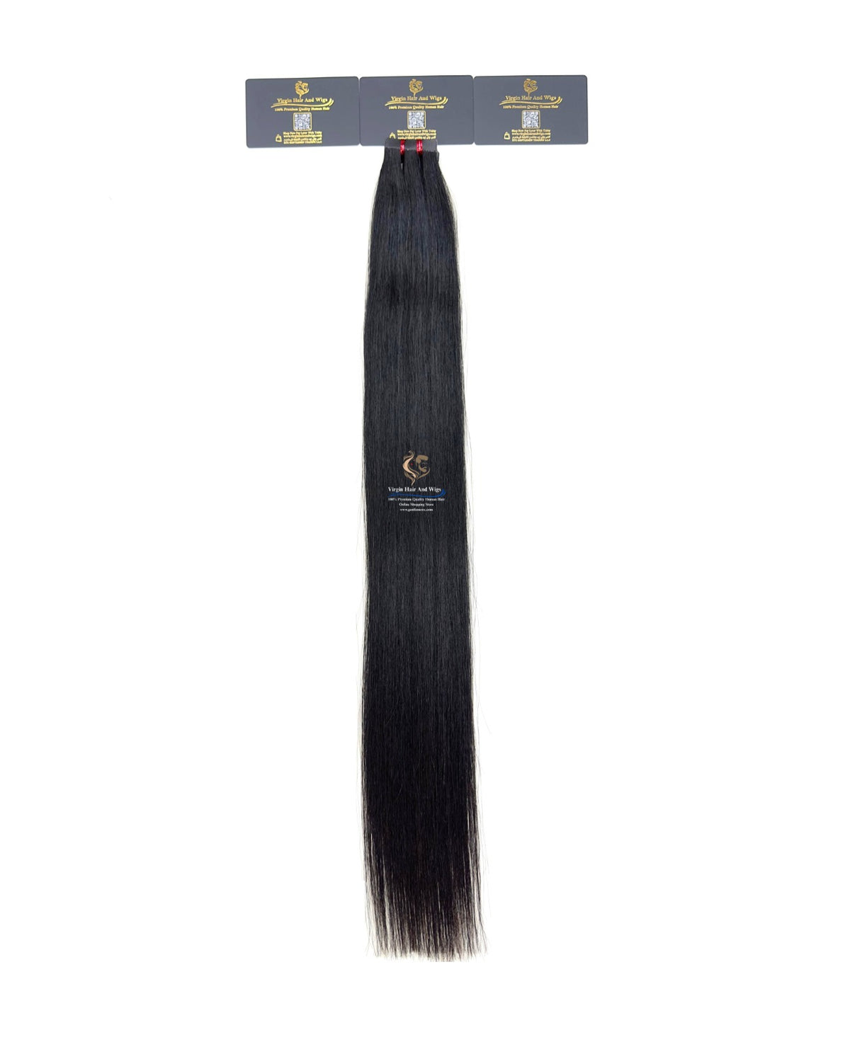 Zenkia 24''-26” 100% Virgen Remy Coreano Calidad Premium Extensiones de Cabello Humano con Cinta de Poliuretano 20 Piezas X 4cm de Ancho 50g