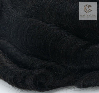 Gentlemen X Premium Oct Swiss Lace Hair System with PU Sides & Back, 100% Human Hair