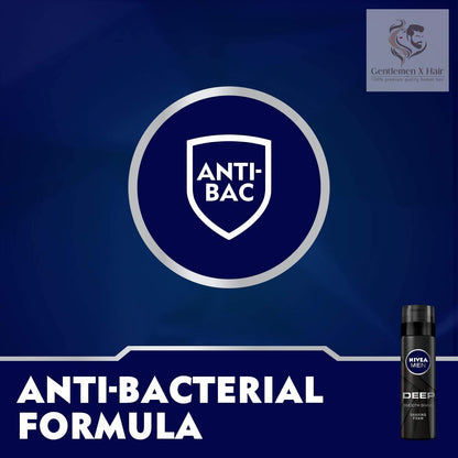 Nivea Men Deep Antibacterial Shaving Foam, 200ml