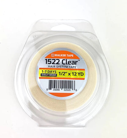 Walker Tape 1522 Clear Tape Rolls, Gentle Daily-Wear Tape for Hair Systems