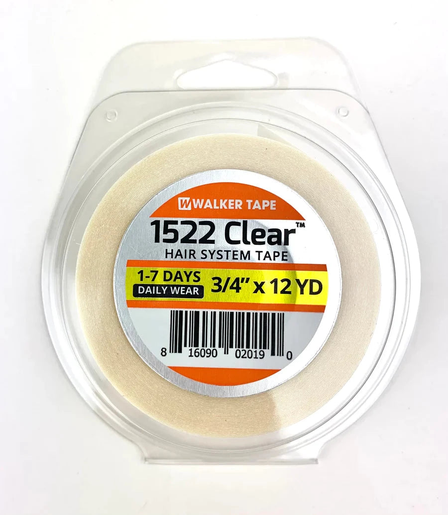 Walker Tape 1522 Clear Tape Rolls, Gentle Daily-Wear Tape for Hair Systems