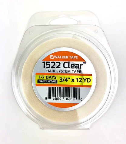 Walker Tape 1522 Clear Tape Rolls, Gentle Daily-Wear Tape for Hair Systems