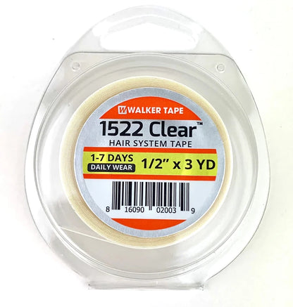Walker Tape 1522 Clear Tape Rolls, Gentle Daily-Wear Tape for Hair Systems