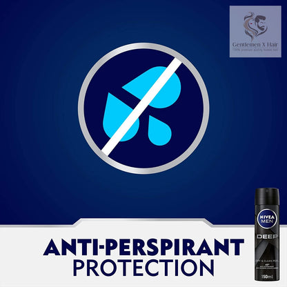 Nivea Men Deep Antiperspirant Spray, Dark Wood, 150ml