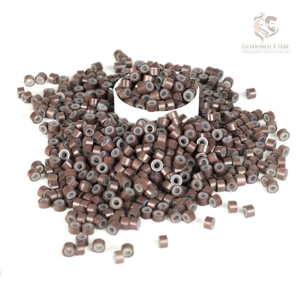 Silicone-Lined Micro Rings for Hair Extensions, 5mm (1000 pcs)