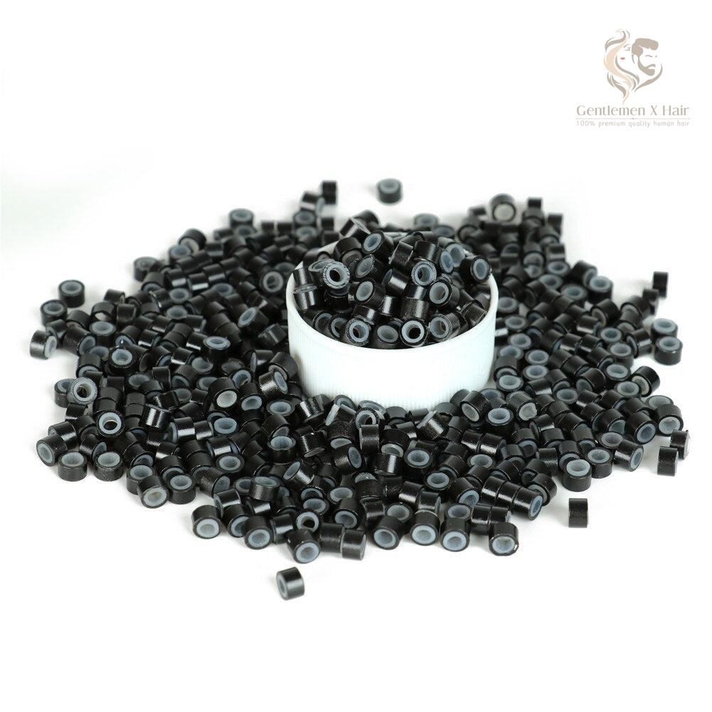 Silicone-Lined Micro Rings for Hair Extensions, 5mm (500 pcs)