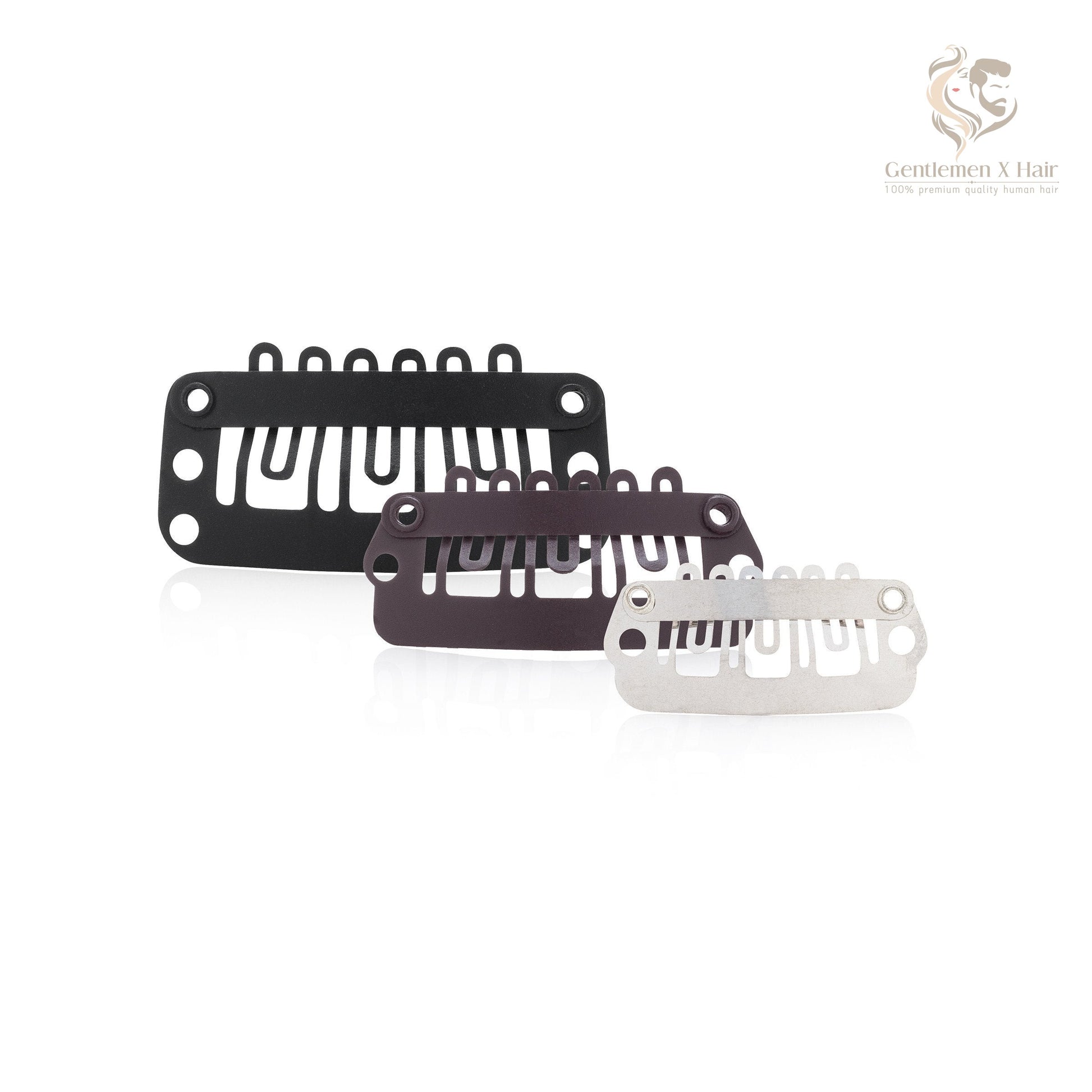 6-finger silicone hair clips for wigs and hair systems