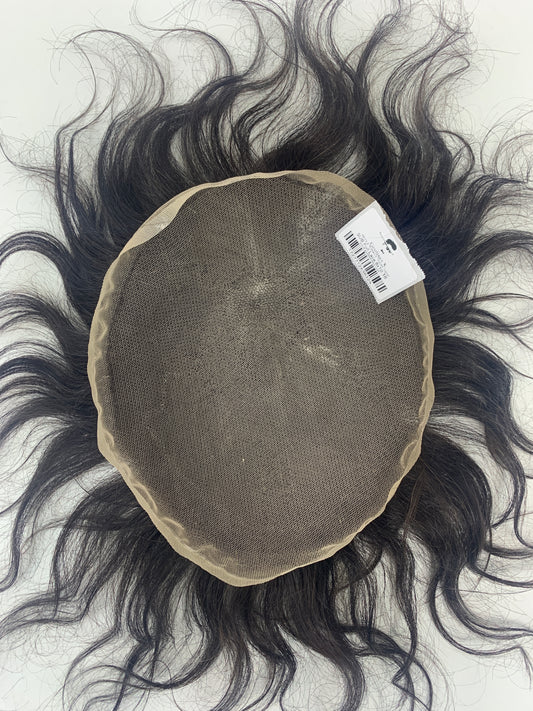 Full lace men's human hair system toupee