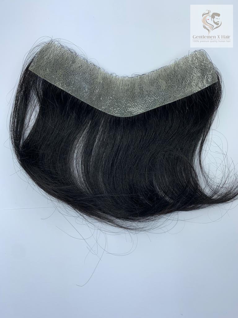 Men's Hairline Toupee, 100% Human Hair Forehead Hairpiece