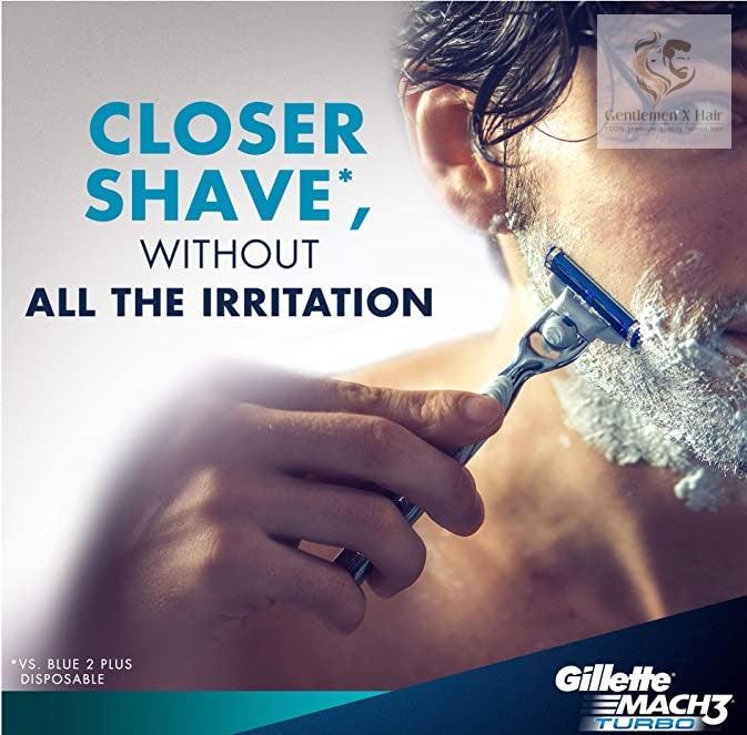 Gillette Mach3 Turbo razor handle with two refills