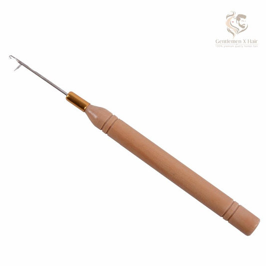 Micro ring loop threader and pulling needle tool for hair extensions