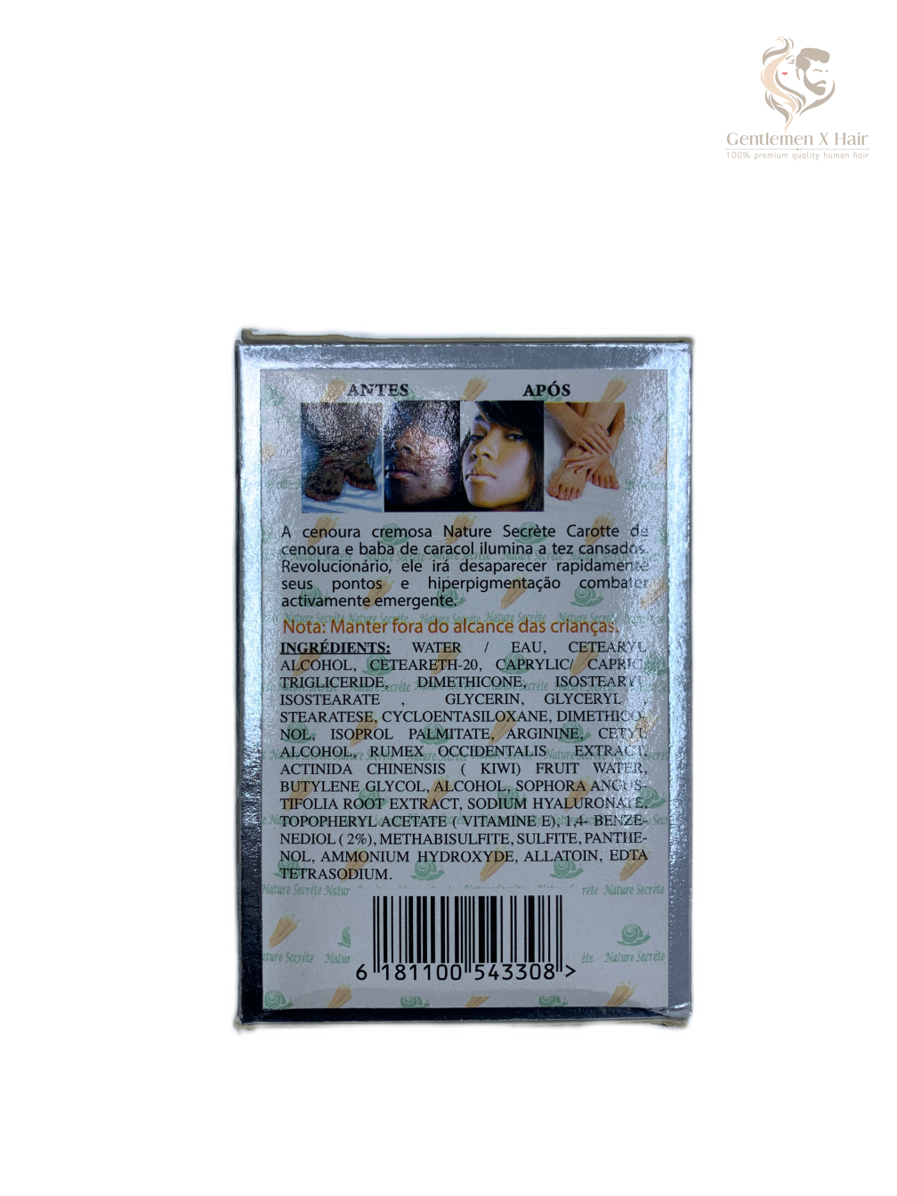 Nature Secret Lightening Moisturizing Body Cream, Argan & Carrot Oil, 300g