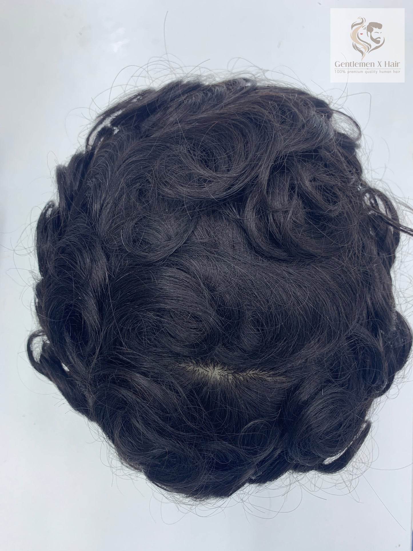 Gentlemen X Premium Silk Base 64 Front Lace Hair System, 100% Human Hair, Bleached Knots