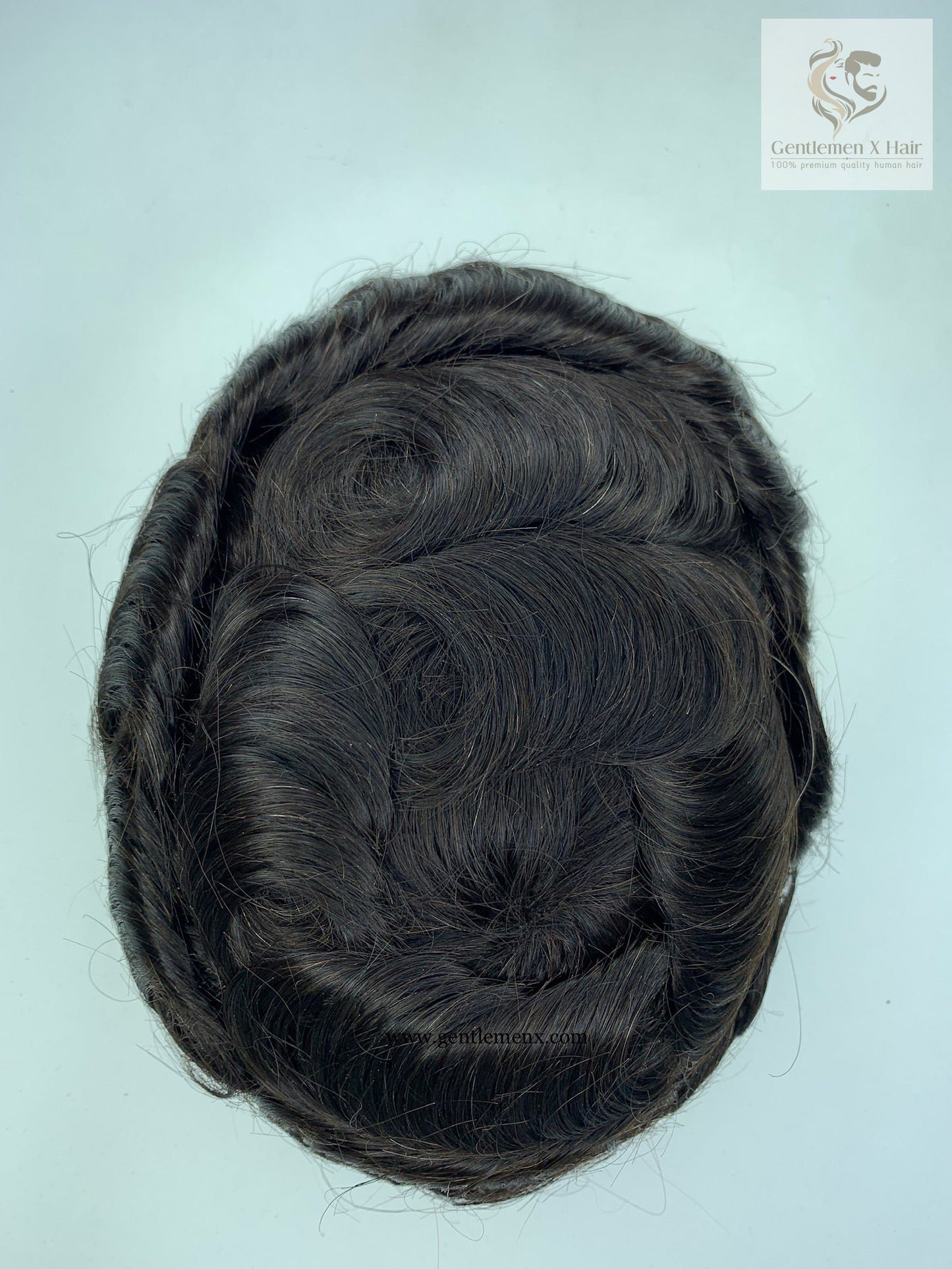 Gentlemen X VIP Q6 Front Lace Hair System, 100% Human Hair, Bleached Knots