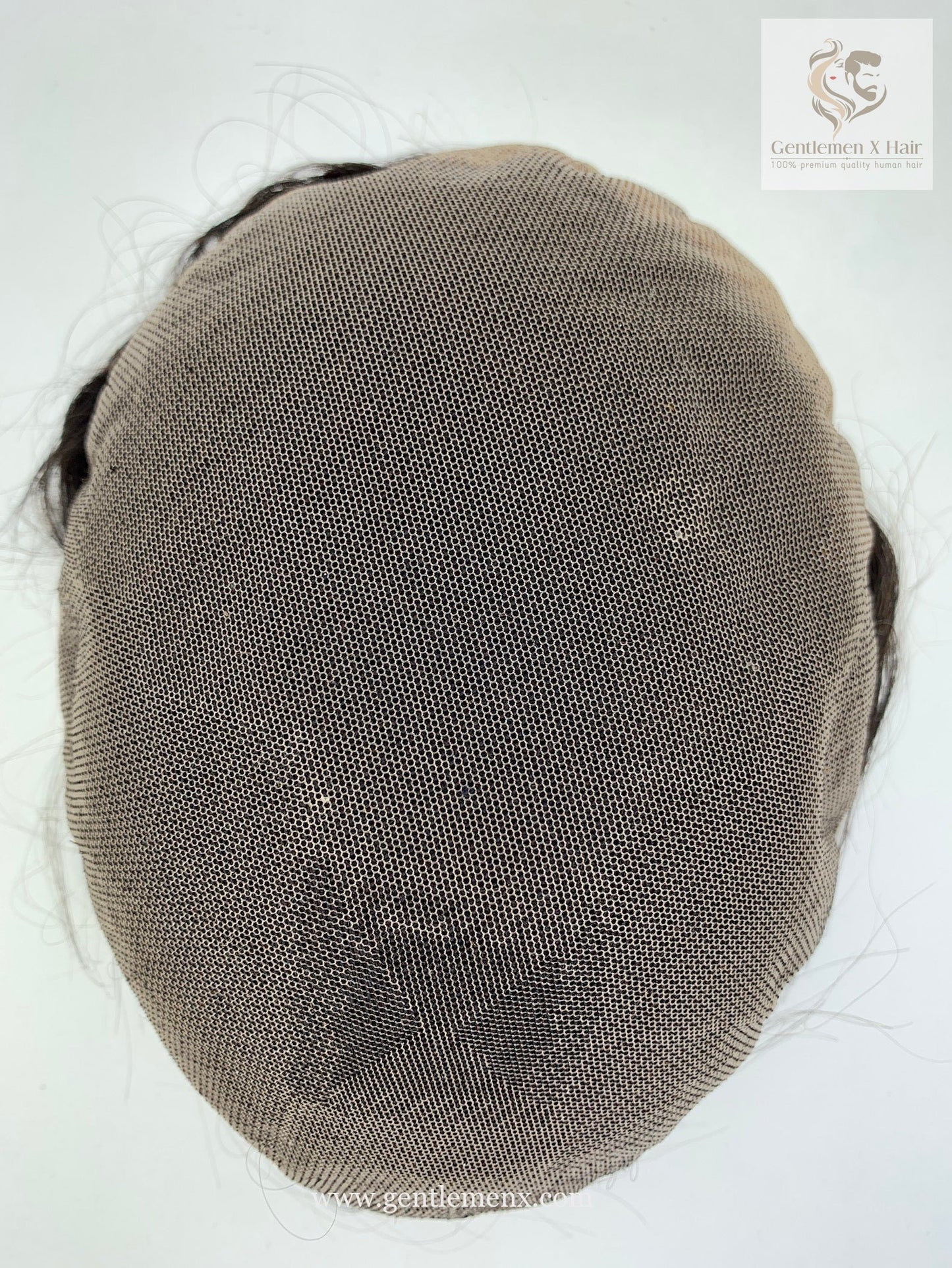 Gentlemen X VIP Full Lace Toupee Hair System, 100% Human Hair, Bleached Knots