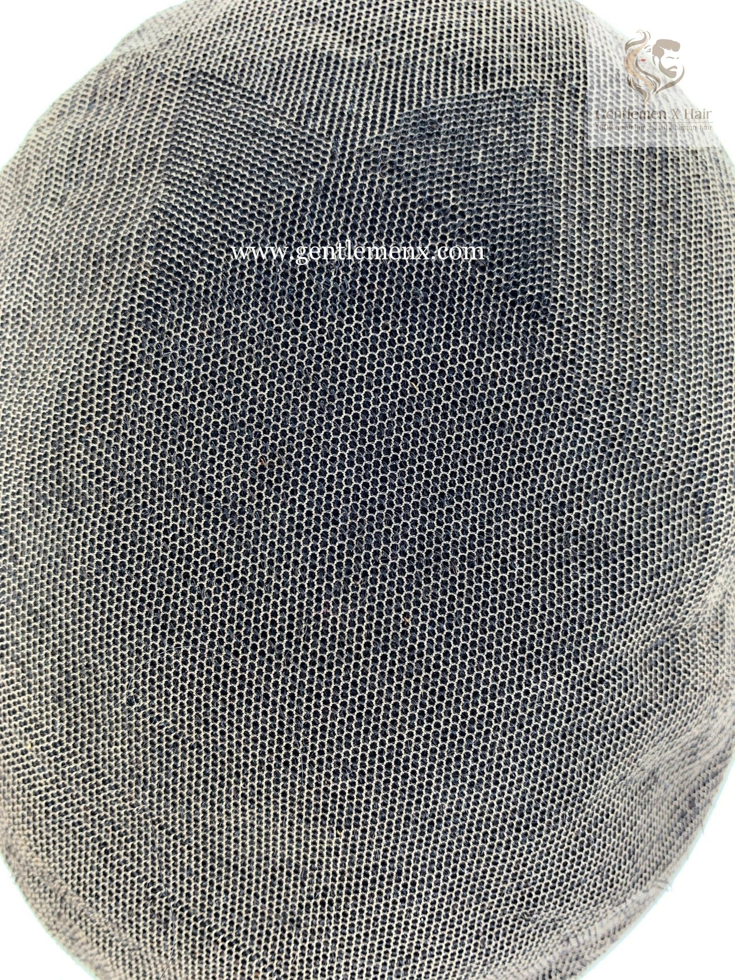 Gentlemen X Premium Swiss Front Lace with Poly Skin Perimeter Hair System, 100% Human Hair