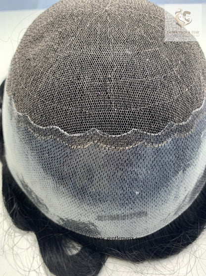 Gentlemen X Premium European CK2 Q6 lace front human hair toupee