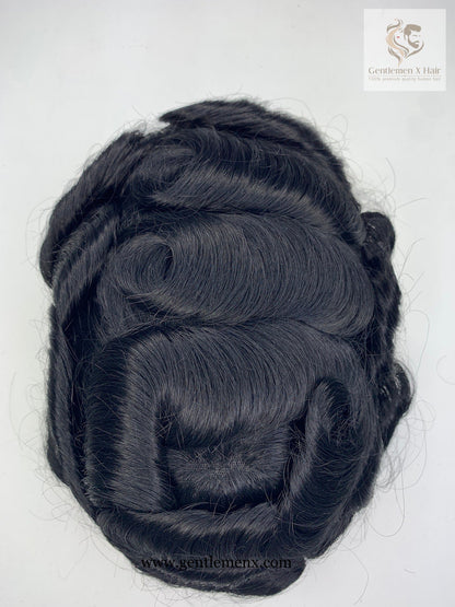 Gentlemen X Premium European CK2 Q6 Lace Front Toupee, 100% Human Hair
