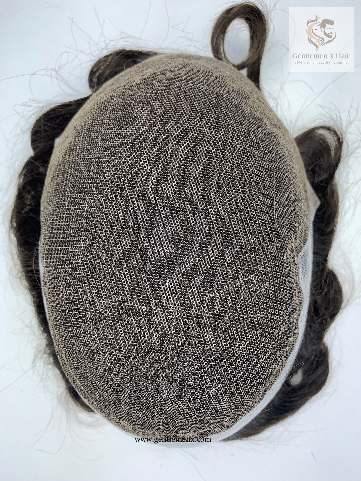Gentlemen X Premium European CK2 Q6 Lace Front Toupee, 100% Human Hair