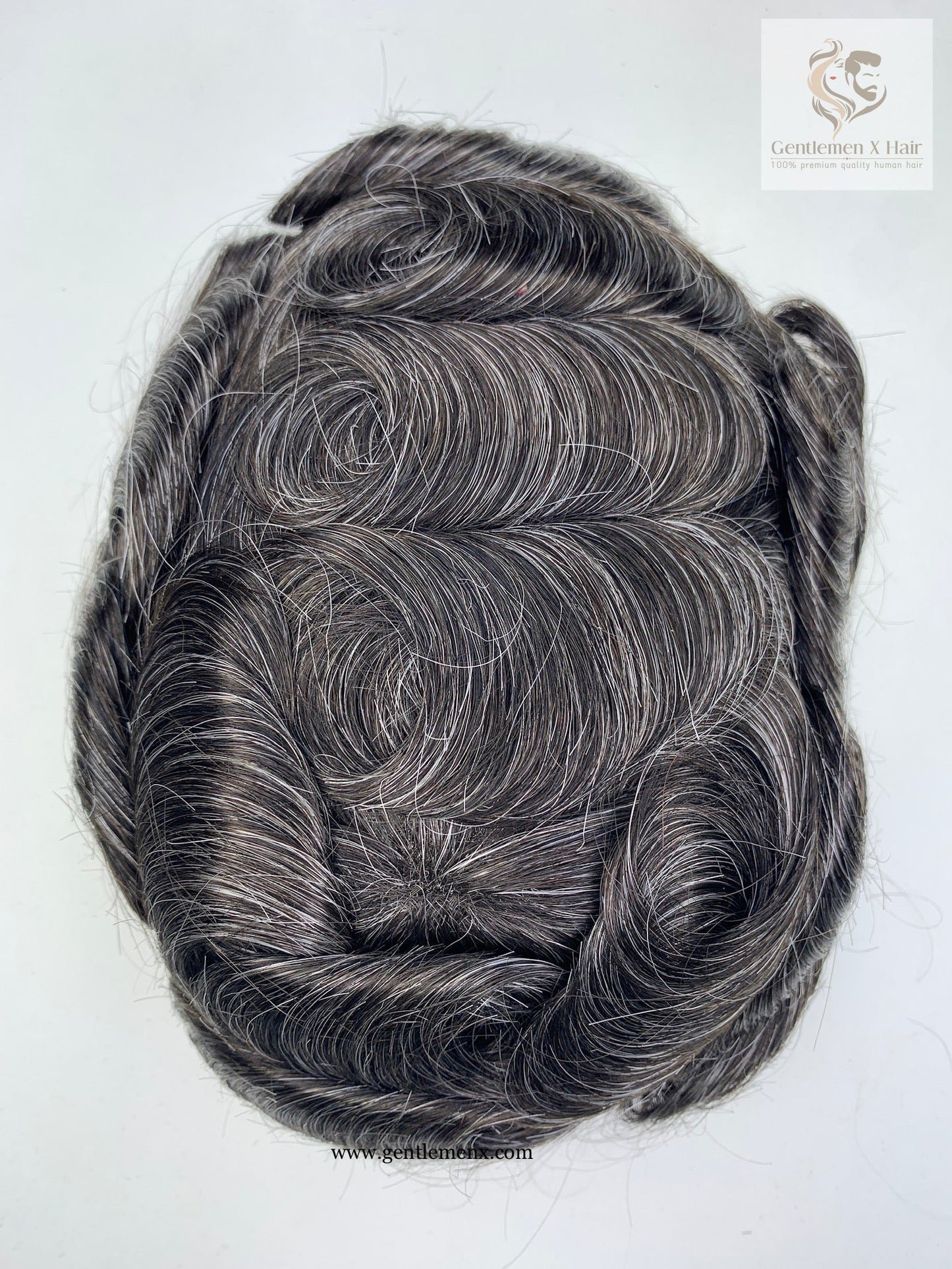 Gentlemen X Premium European CK2 Q6 Lace Front Toupee, 100% Human Hair