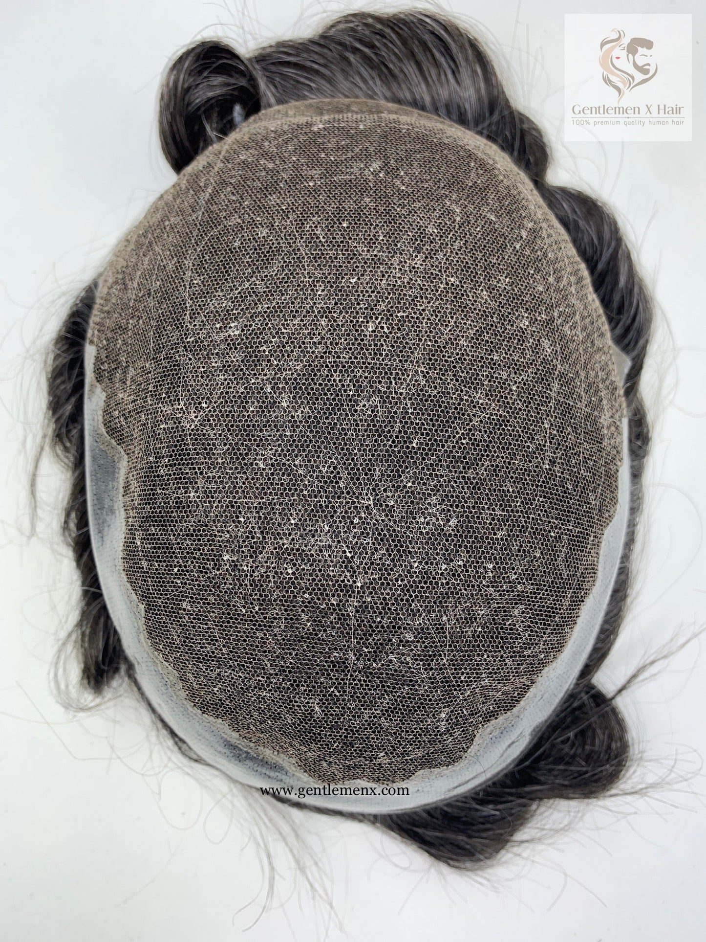 Gentlemen X Premium European CK2 Q6 Lace Front Toupee, 100% Human Hair