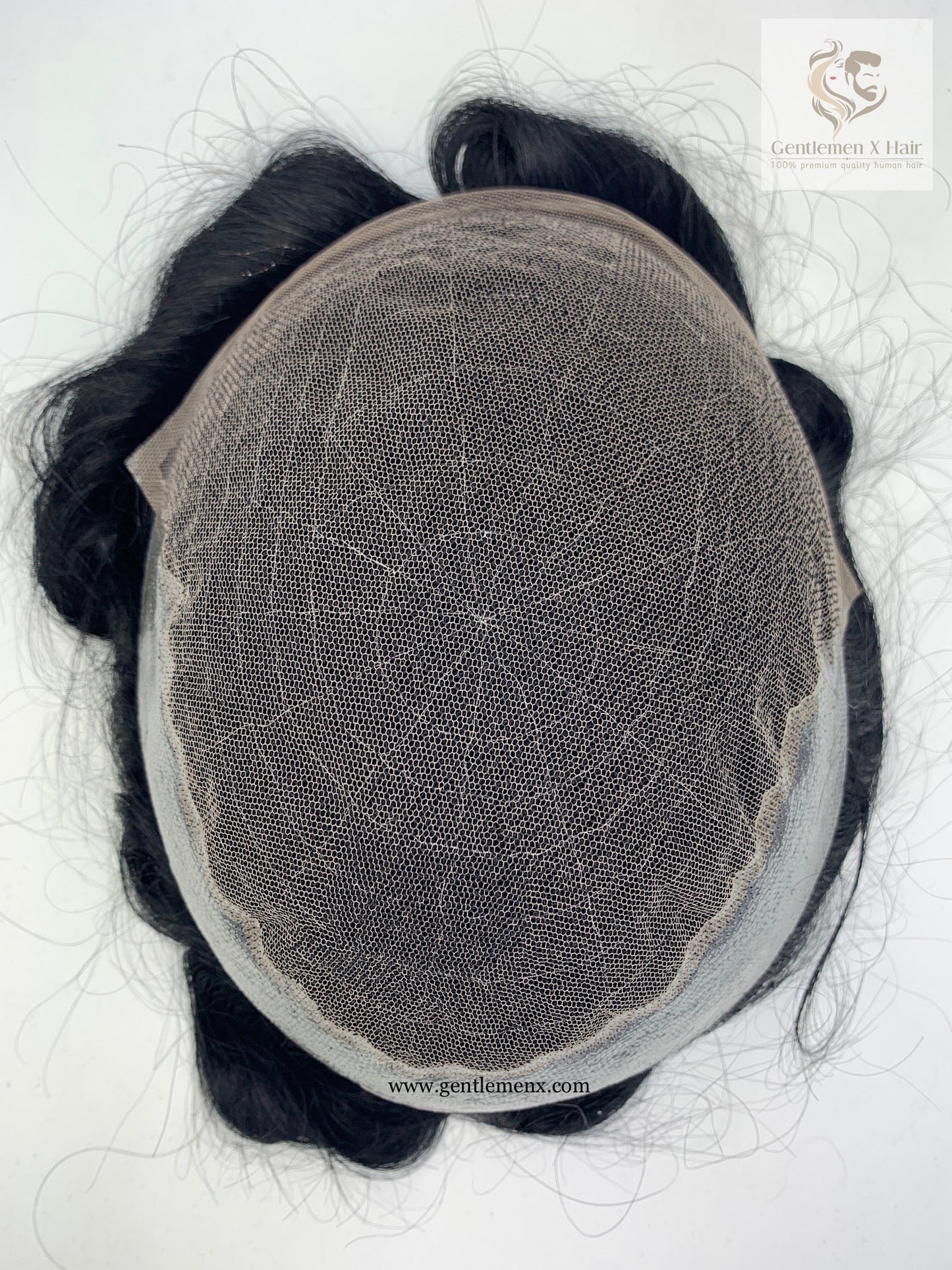 TGX Premium Bella Q6 lace human hair toupee with bleached knots