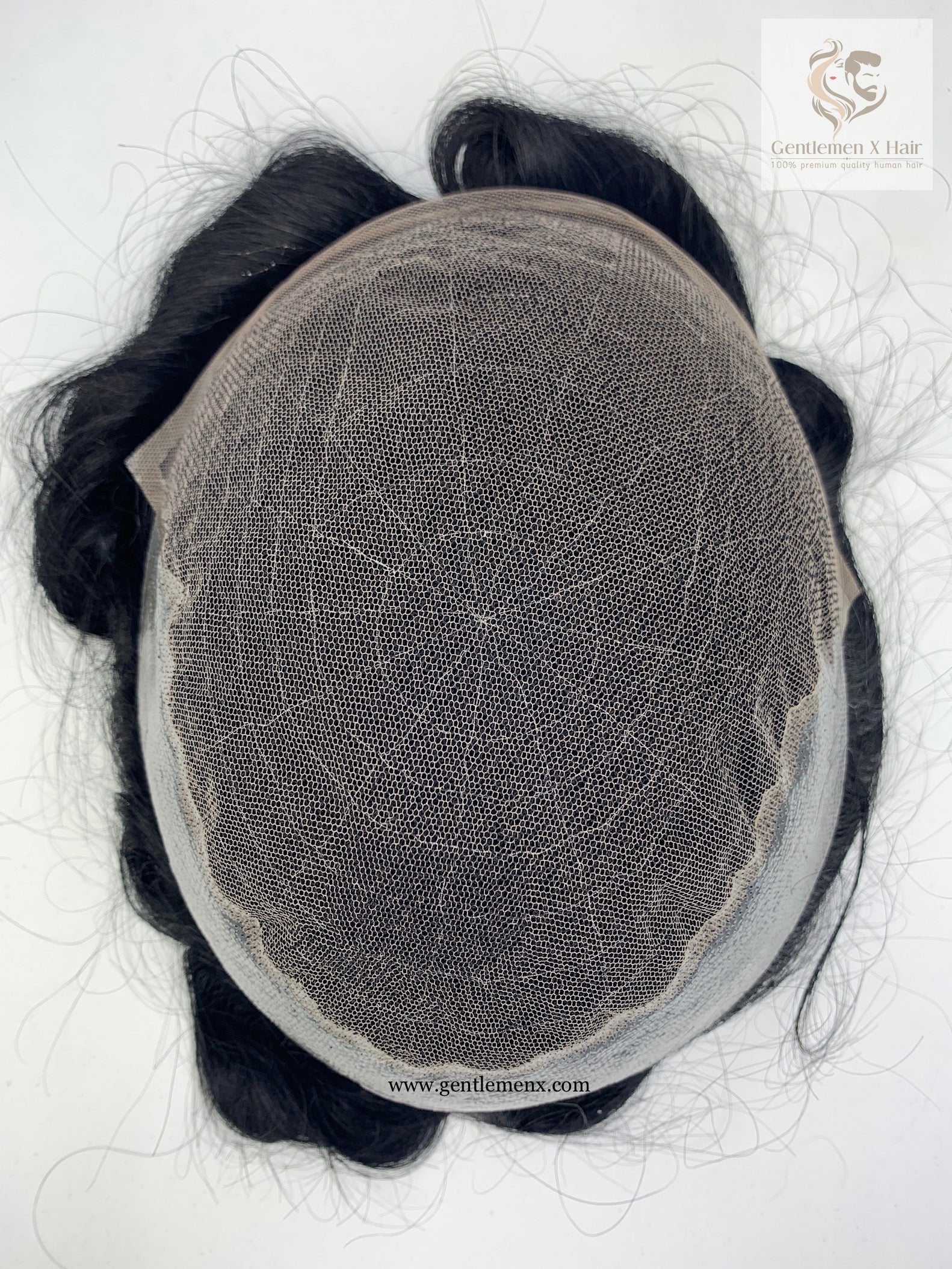 TGX Premium Bella Q6 lace human hair toupee with bleached knots