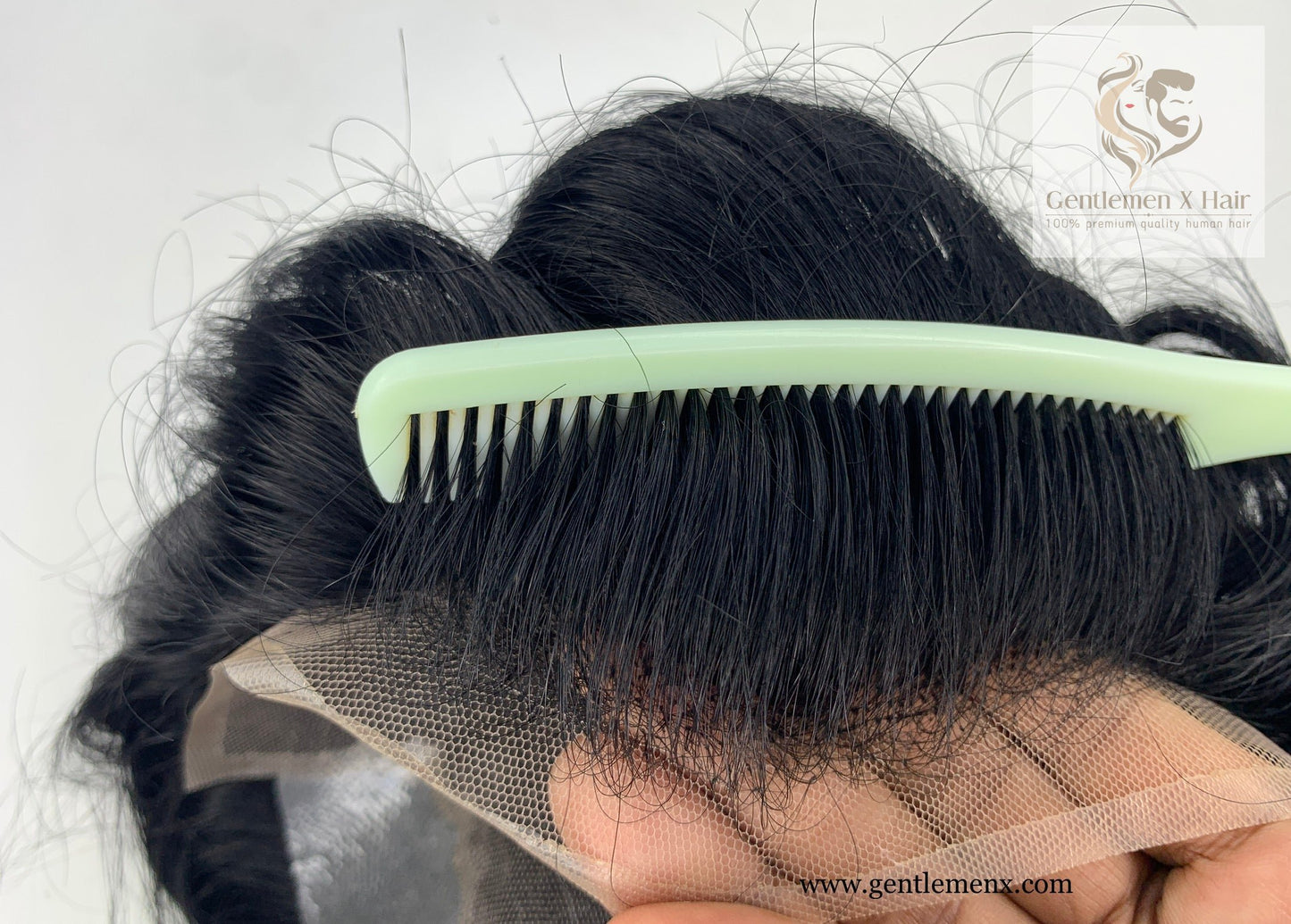 TGX Premium Bella Q6 Lace Toupee, 100% Human Hair, Bleached Knots