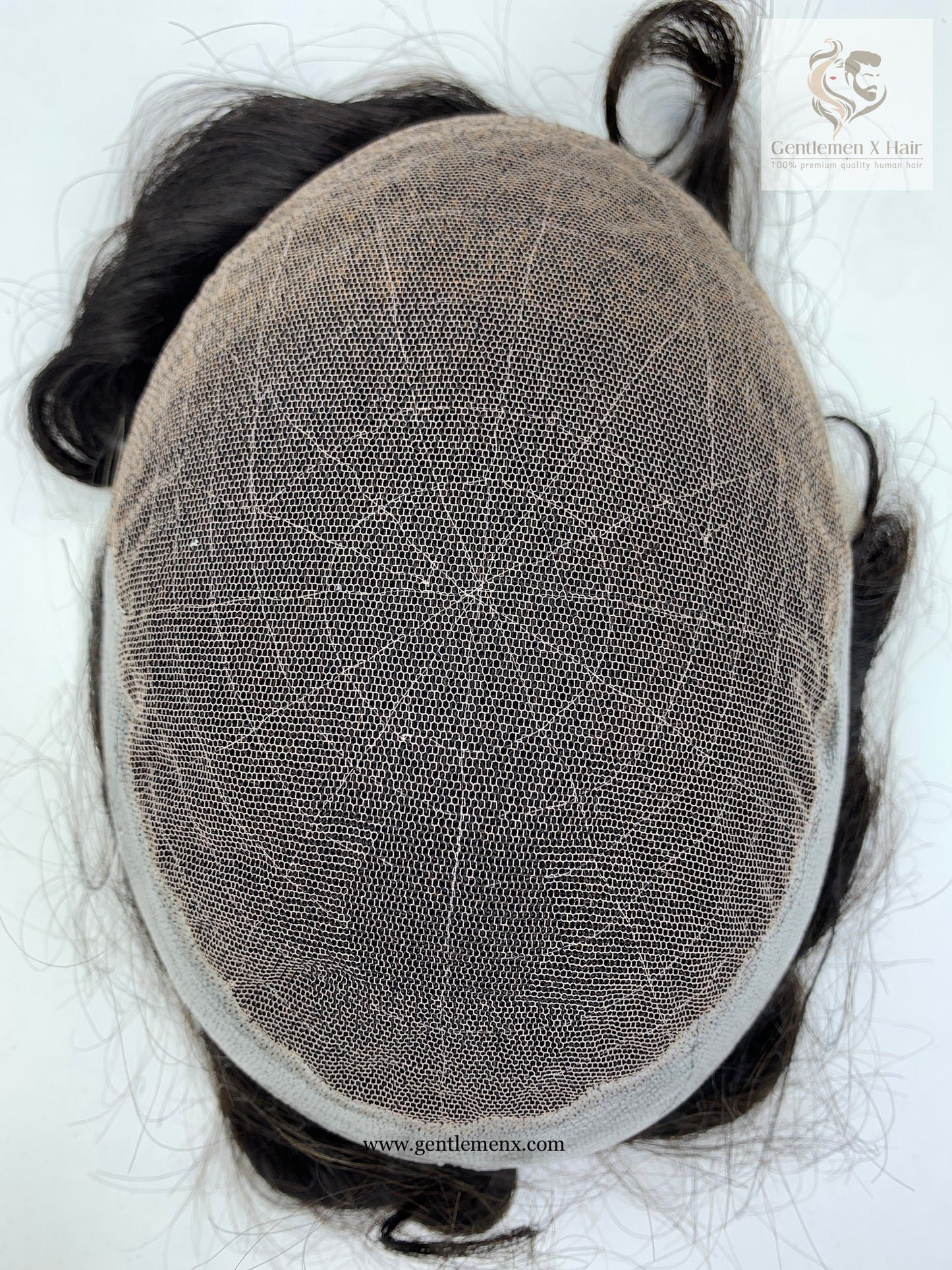 TGX Premium Bella Q6 Lace Toupee, 100% Human Hair, Bleached Knots