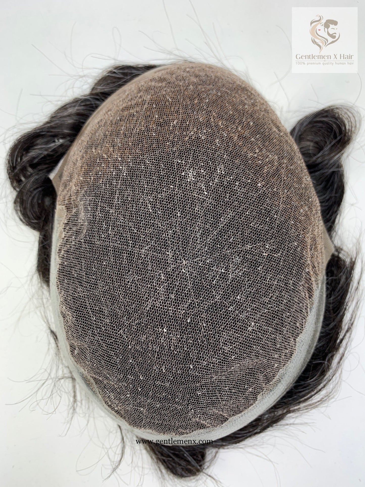 TGX Premium Bella Q6 Lace Toupee, 100% Human Hair, Bleached Knots