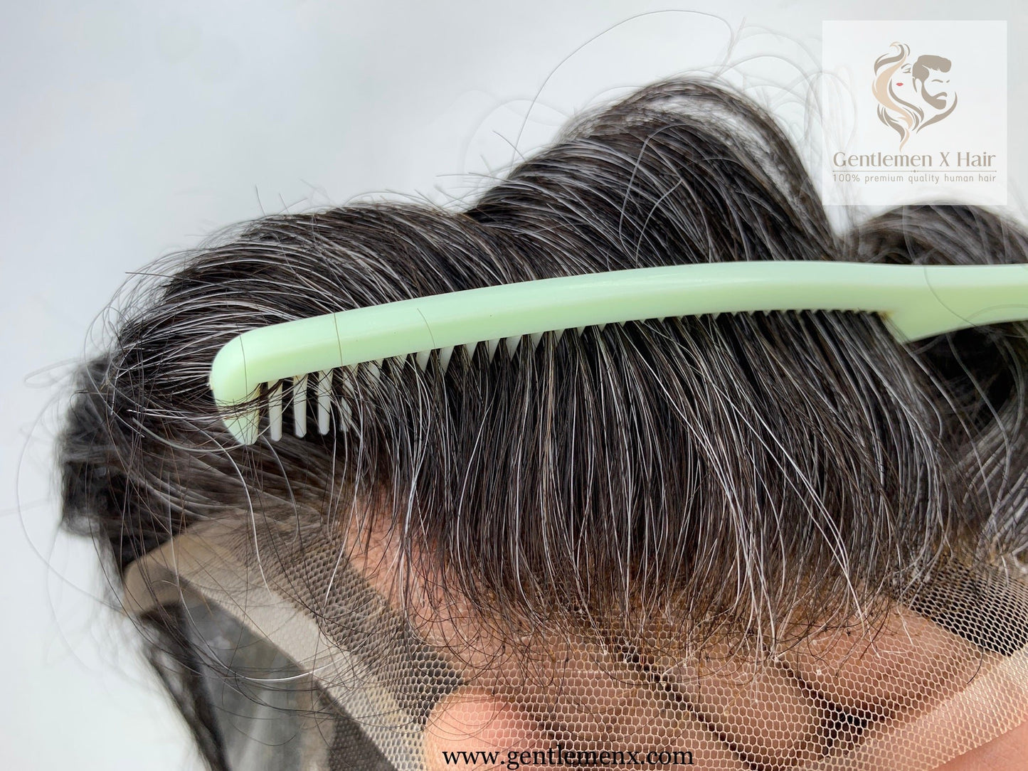 TGX Premium Bella Q6 Lace Toupee, 100% Human Hair, Bleached Knots