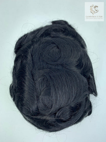 Gentlemen X Premium Thin Skin Bio Hair System, European Virgin Hair, 0.006mm