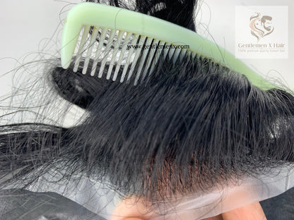 Gentlemen X Premium CNG Injected Thin Skin Hair System, European Virgin Hair, 0.06mm