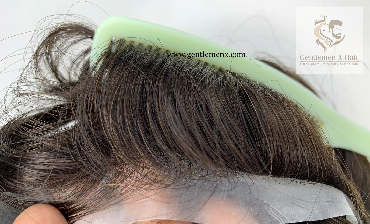 Gentlemen X Premium Thin Skin Injected V Hair System, European Virgin Hair, 0.006mm