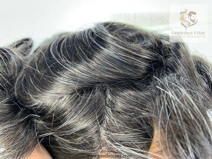 Gentlemen X VIP iSkin Hair System, 100% Human Hair