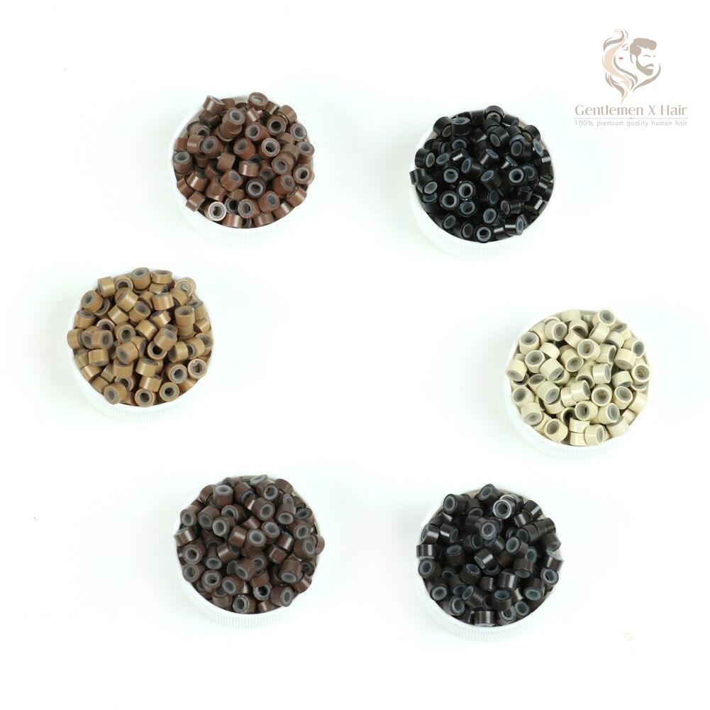 Silicone-Lined Micro Rings for Hair Extensions, 5mm (500 pcs)