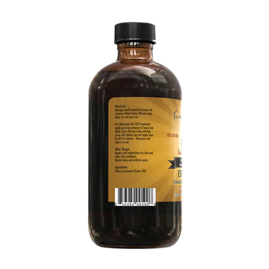 Aceite de Ricino Negro Jamaicano Extra Oscuro Sunny Isle 6FL oz