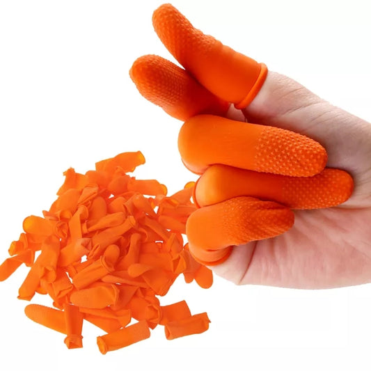 Dedales de látex desechables naturales, antiestáticos, protectores para los dedos, guantes, condones para trabajo de uñas, herramienta duradera
