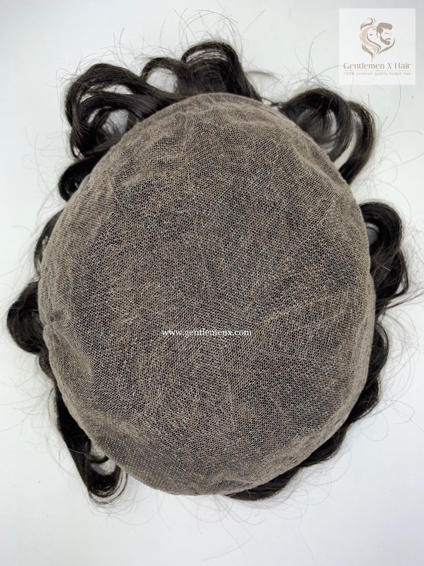Gentlemen X Premium Swiss full lace men's toupee with natural hairline