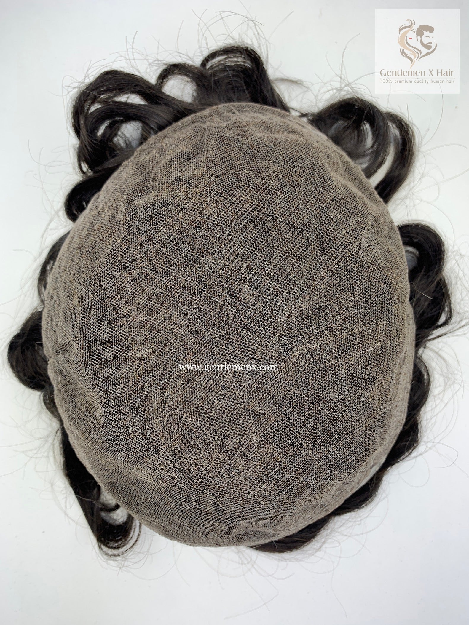 Gentlemen X Premium Swiss full lace men's toupee with natural hairline