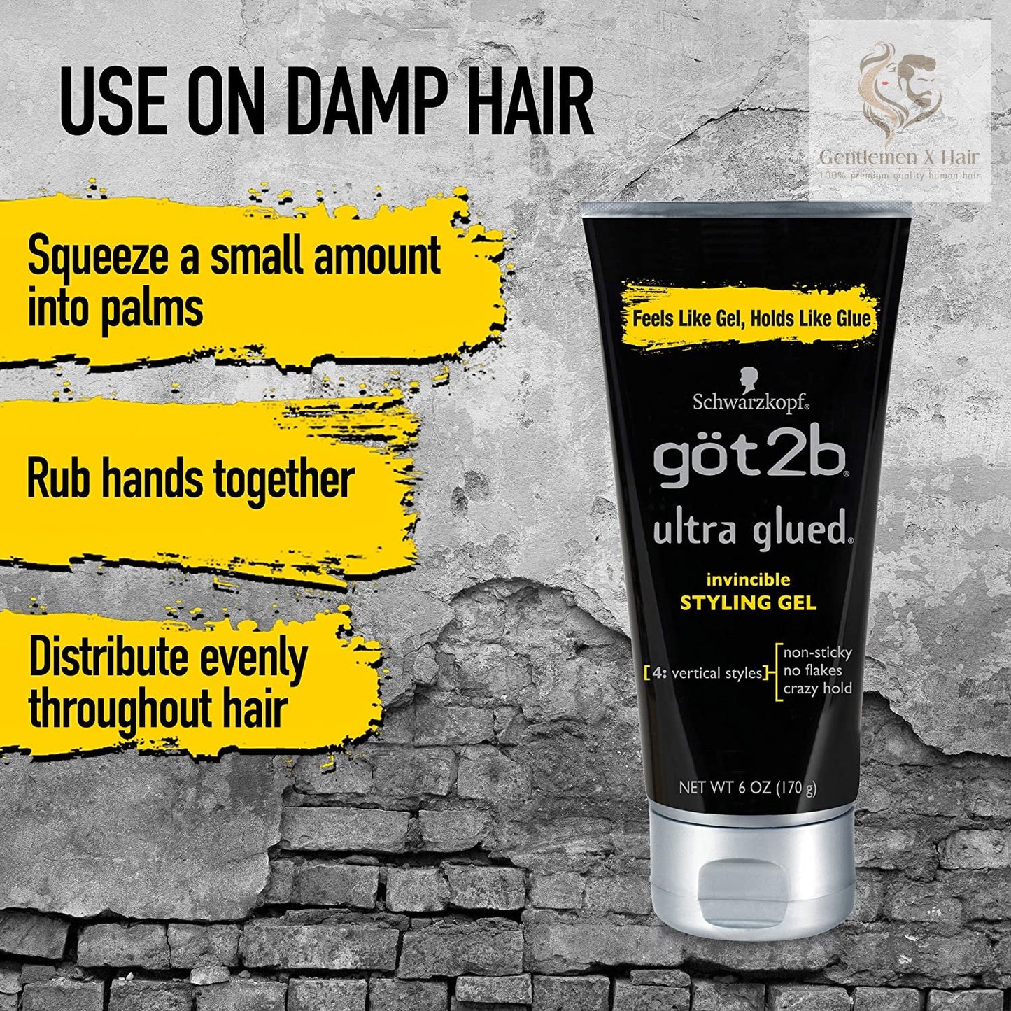 got2b Ultra Glued Invincible Styling Gel, 170g (6oz)
