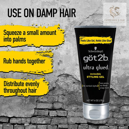 got2b Ultra Glued Invincible Styling Gel, 170g (6oz)