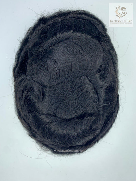 Gentlemen X VIP Duro Mono MF Hair System, cabello 100% natural