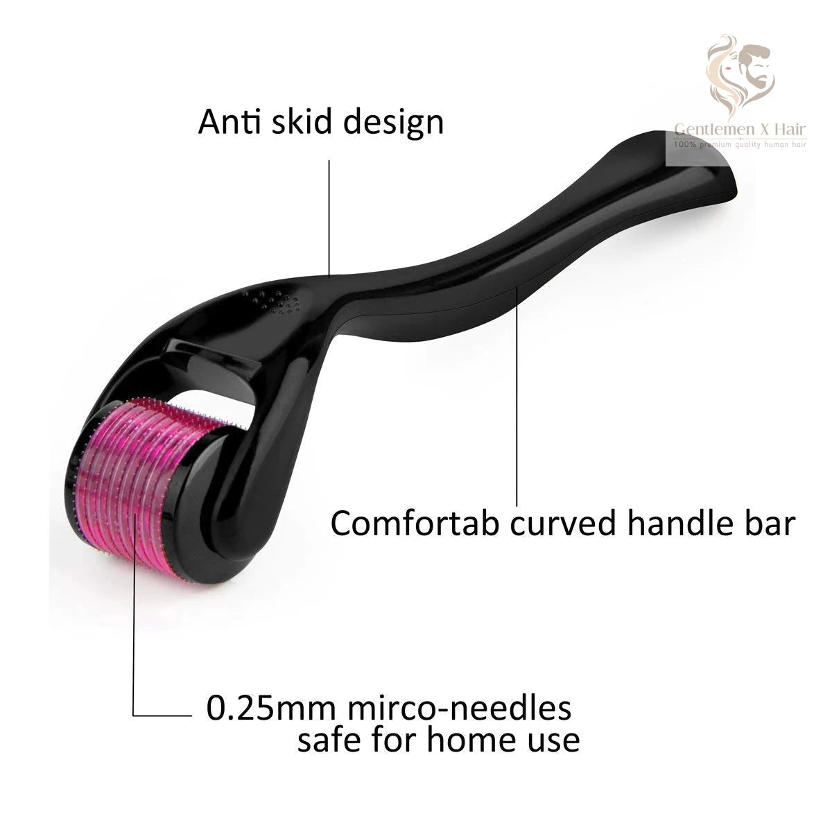 Derma Roller, 540 Titanium Needles, 0.75mm, for Face & Hair