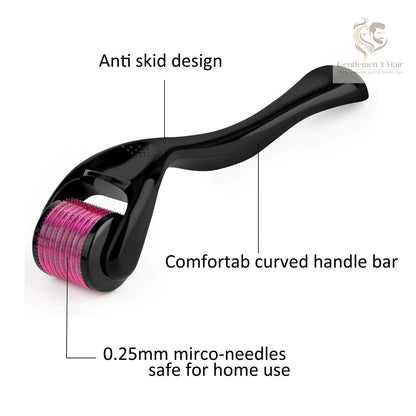 Derma Roller, 540 Titanium Needles, 0.75mm, for Face & Hair